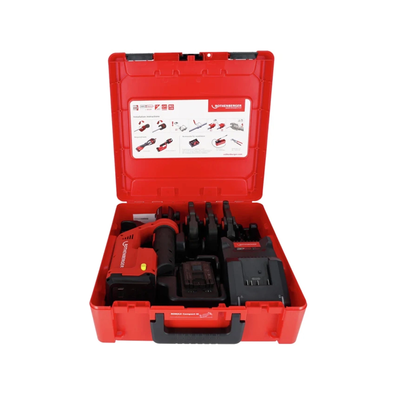 Rothenberger 1000004274 Romax Compact III 18V accu perstang set (1x 4.0Ah accu + lader) incl. M bekken - 15-22-28mm - AMPShare-image