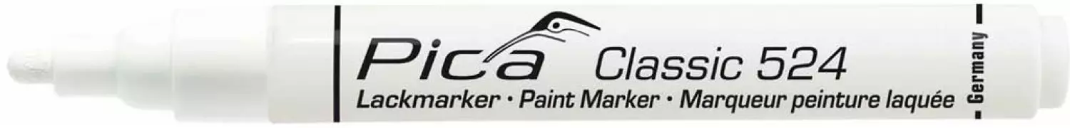Pica 524/52-10 Marqueur peinture - Rond - Blanc - 2-4mm (10pcs)