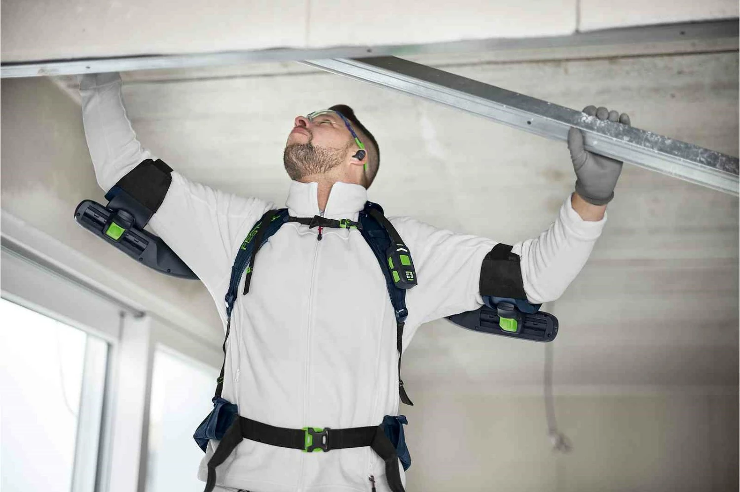 Festool Exoskelet EXO 18 HPC 4,0 I-Plus ExoActive 18V Draagharnas set (2x 4.0Ah accu) in EPP-transportbox-image