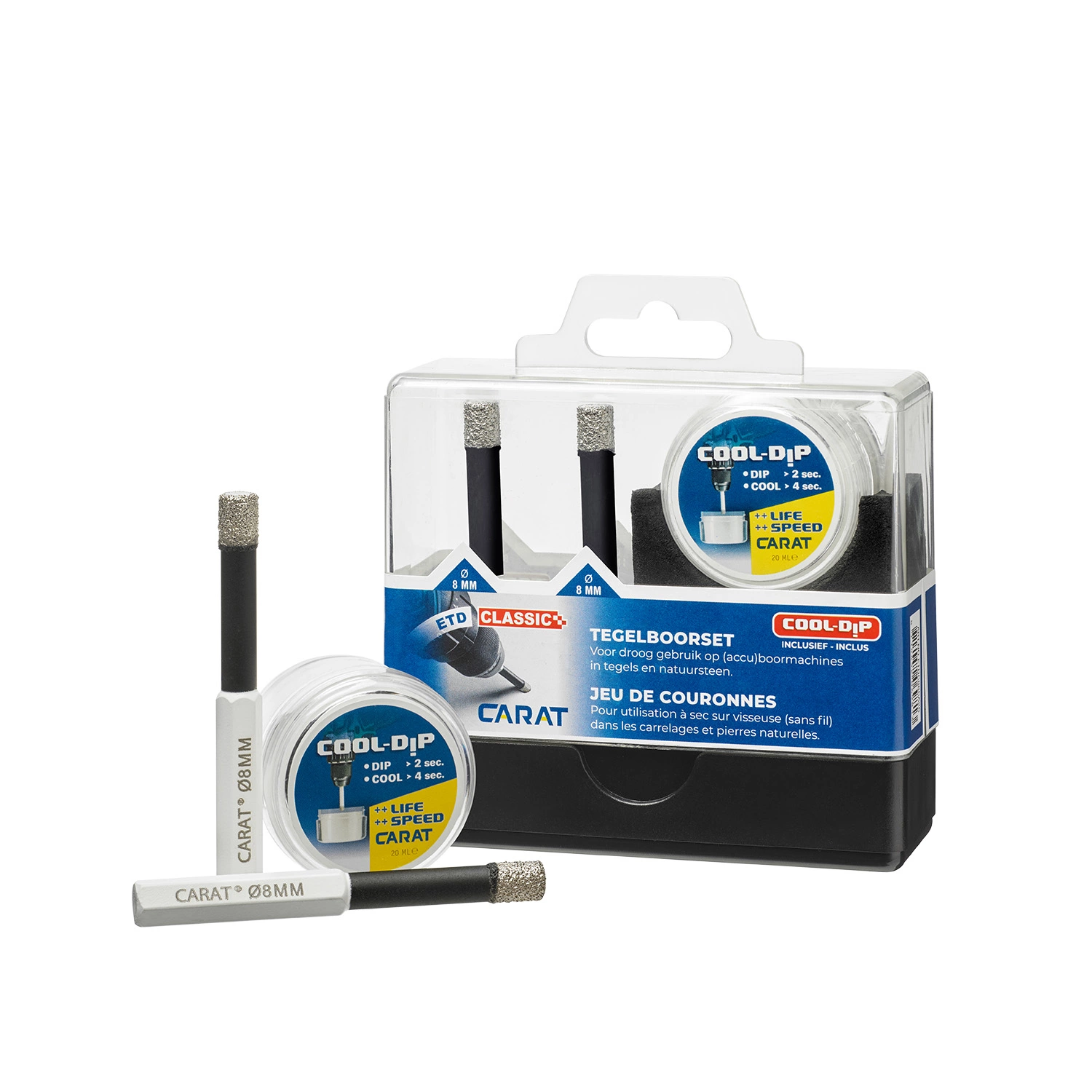 Carat EHSC88CA26 Foret pour carrelage 8 mm - 2 pièces + lubrifiant-image