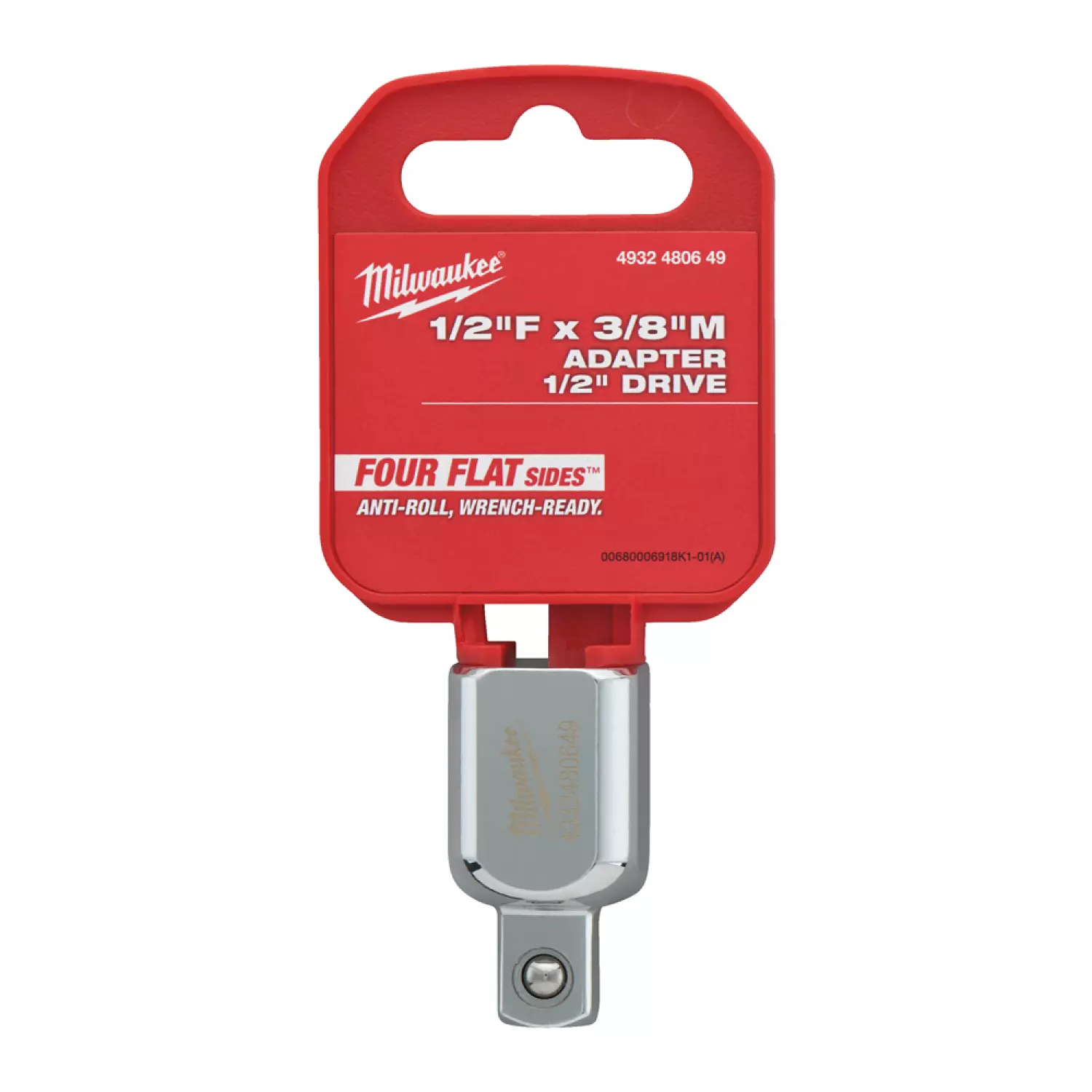 Milwaukee 4932480649 Doppen verloopstuk 1/2" naar 3/8"-image