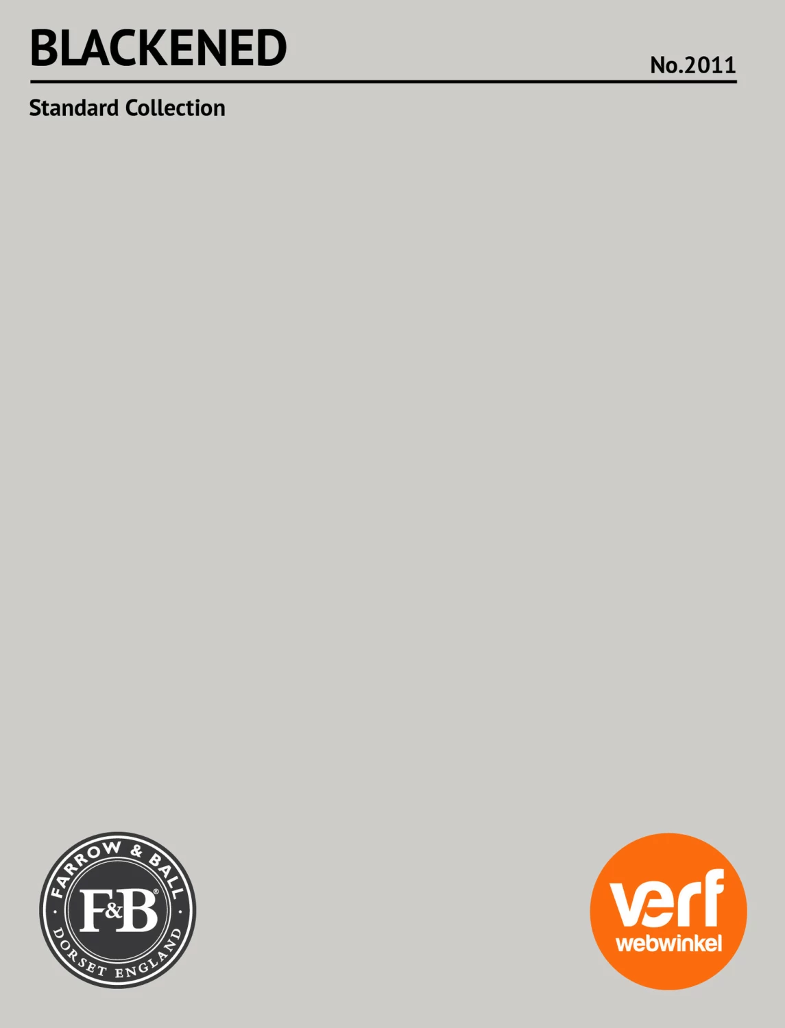 Farrow & Ball Dead flat Blackened No.2011 - 5L-image