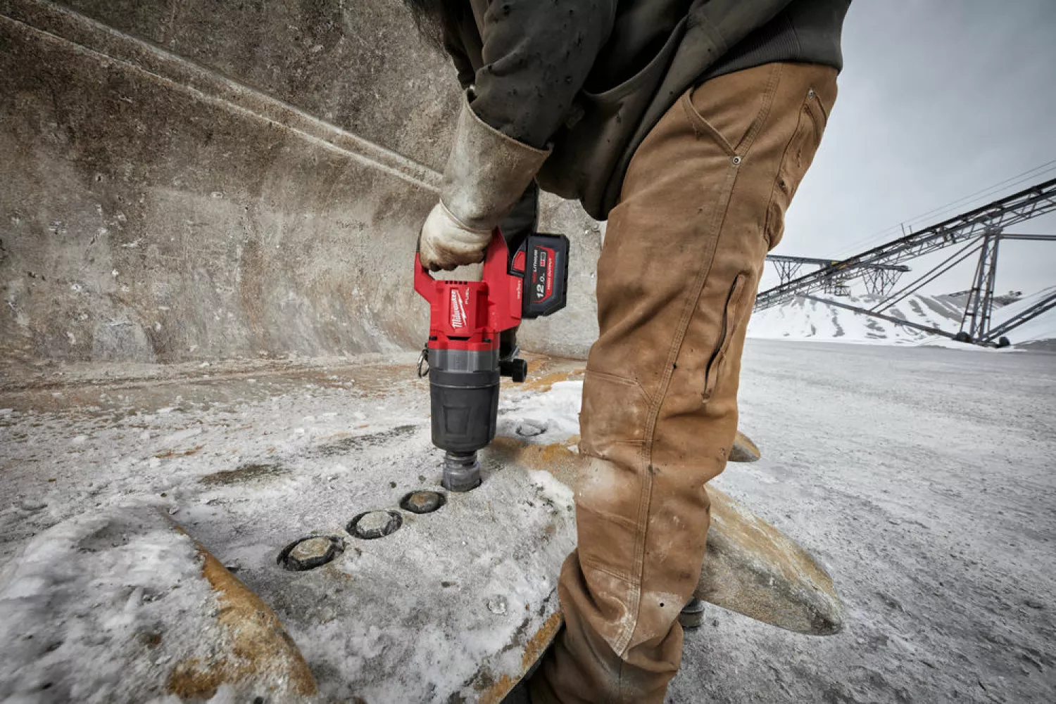 Milwaukee M18 ONEFHIWF1D-0C 18V Li-ion accu Slagmoersleutel body met frictiering en lange aandrijfas body in HD Box - 1" - 2711Nm-image