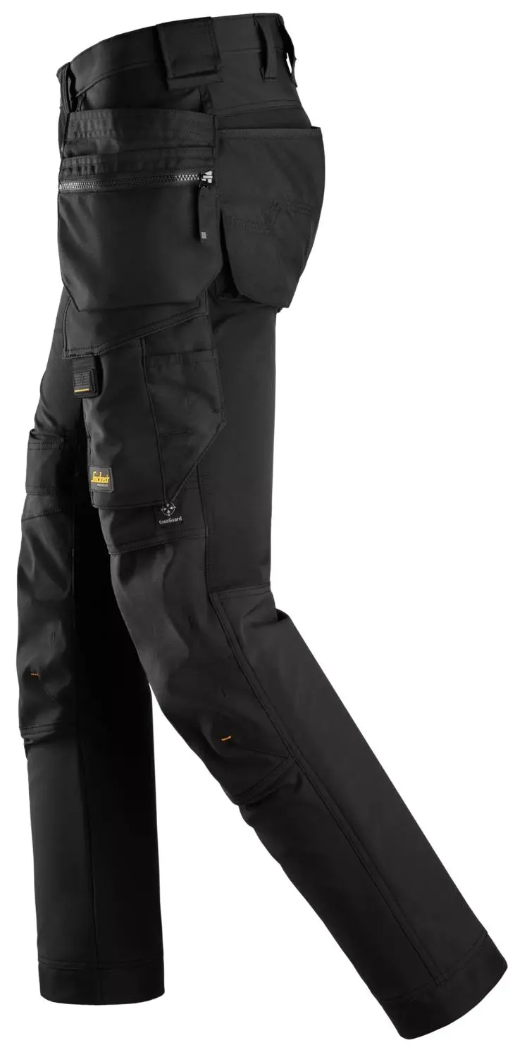 Snickers 6275 AllroundWork 4-weg Stretch broek met Holsterzakken - Zwart - 044