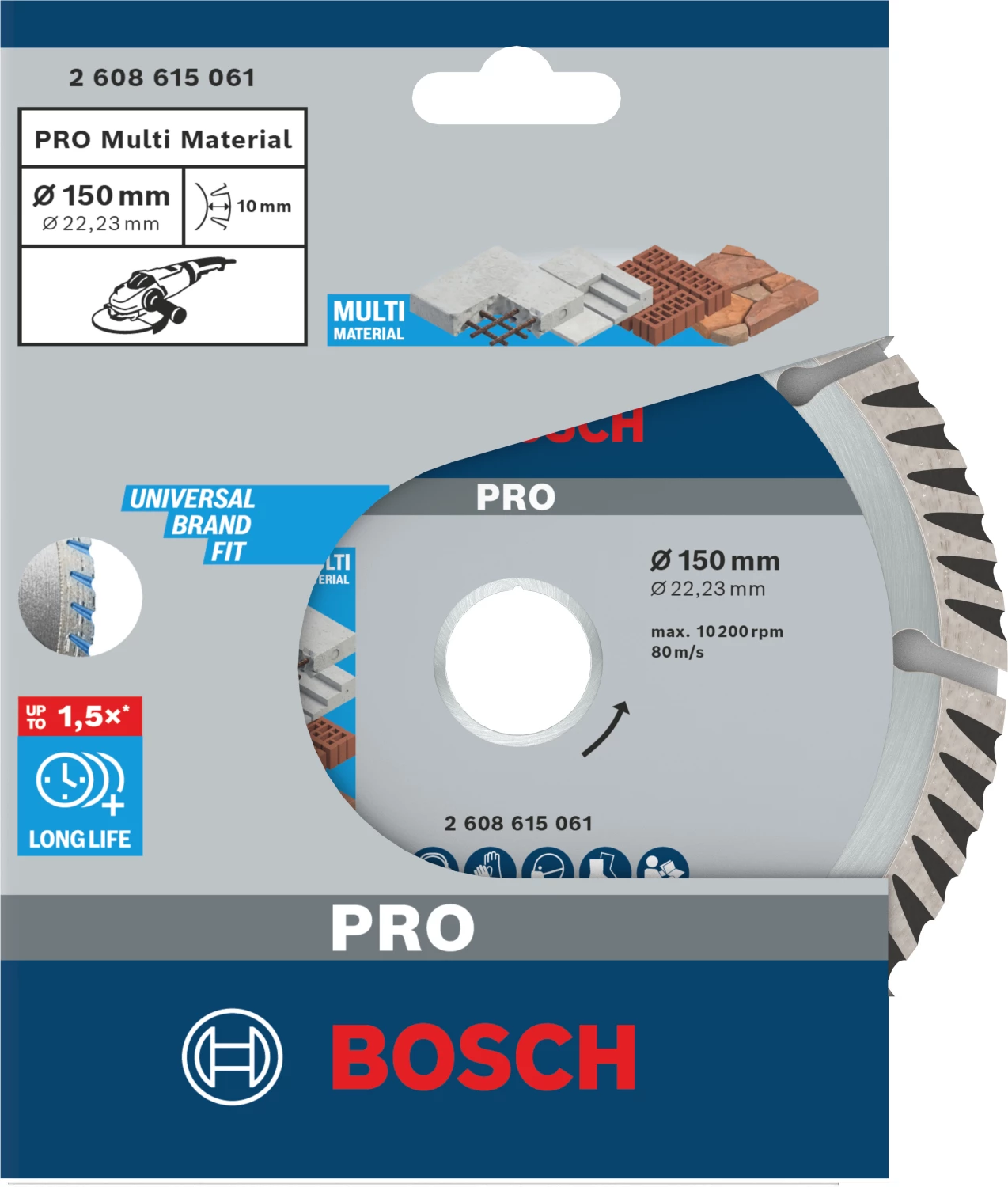 Bosch 2608615061 Diamantdoorslijpschijf - 150 x 22,23mm - universeel-image