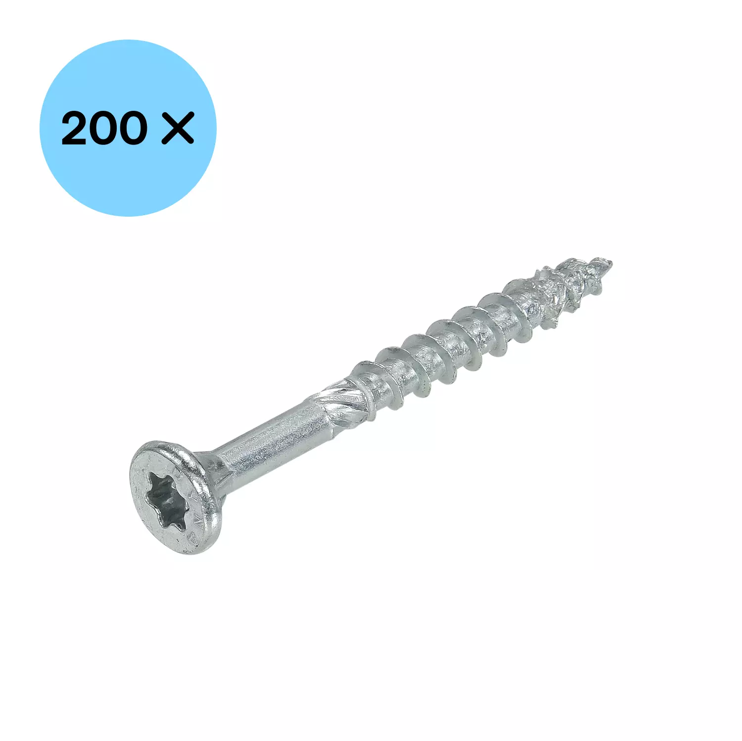 DynaPlus 0281.01.17602 Unischroef - TX15 - 3.5 x 40/24mm - Platkop - Deeldraad - Verzinkt (200st)-image