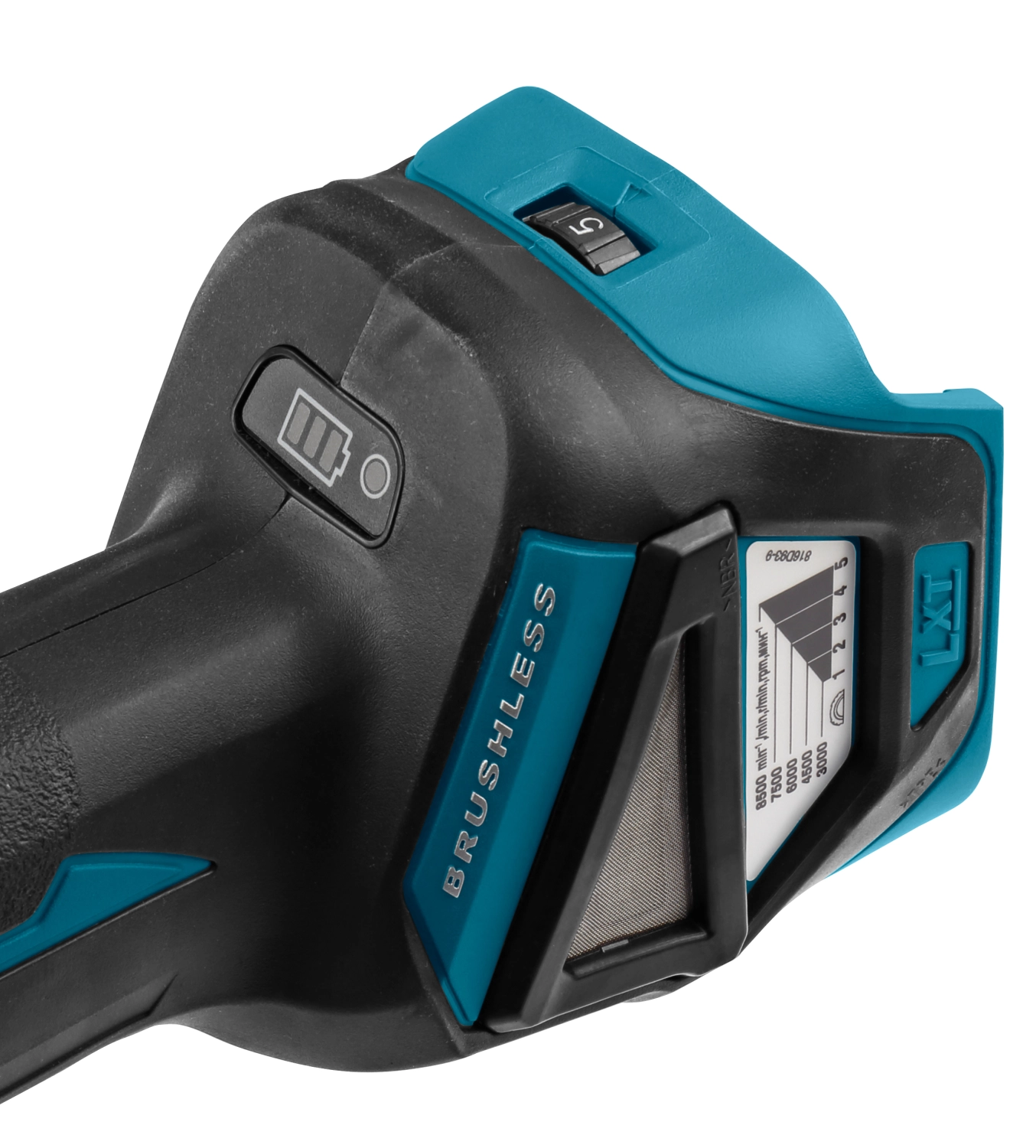 Makita DGA511RTJ 18V Li-Ion Accu haakse slijper set (2x 5.0Ah accu) in Mbox - 125mm - koolborstelloos-image