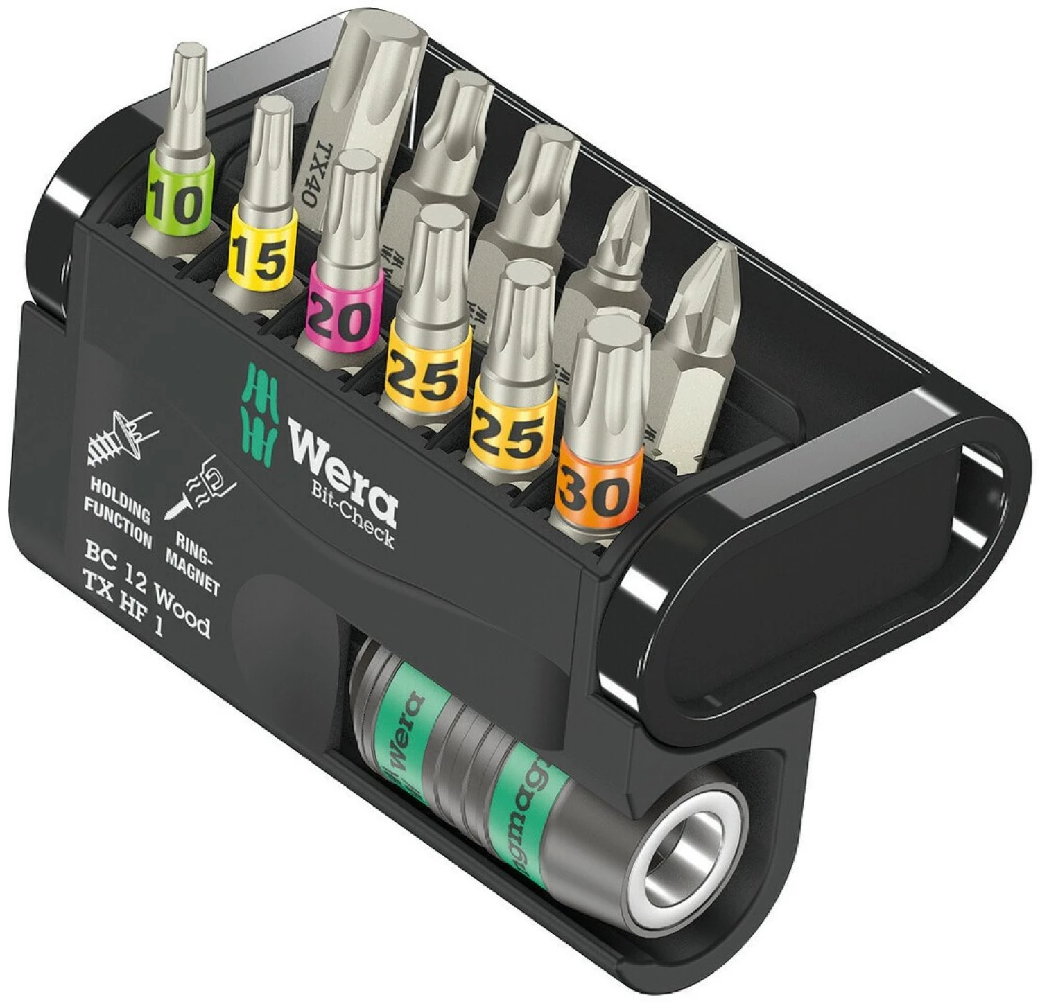 Wera 05057435001 12-delig Bit-Check 12 Wood TX HF 1 Bitset - PZ/TX-image