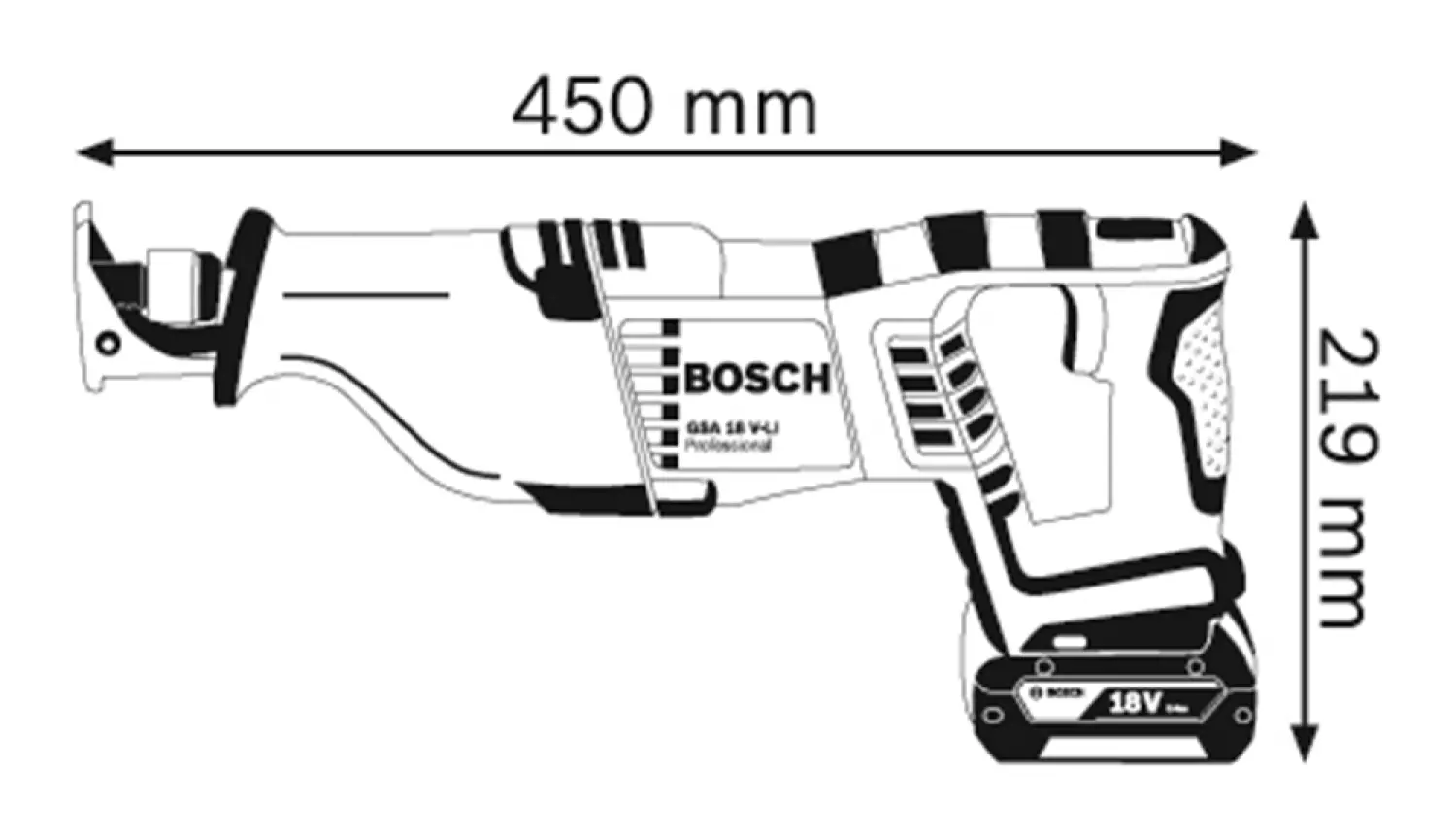 Bosch GSA 18 V-LI 18V Li-Ion accu reciprozaag set (2x 5.0Ah accu) in L-Boxx - snelwissel - variabel-image