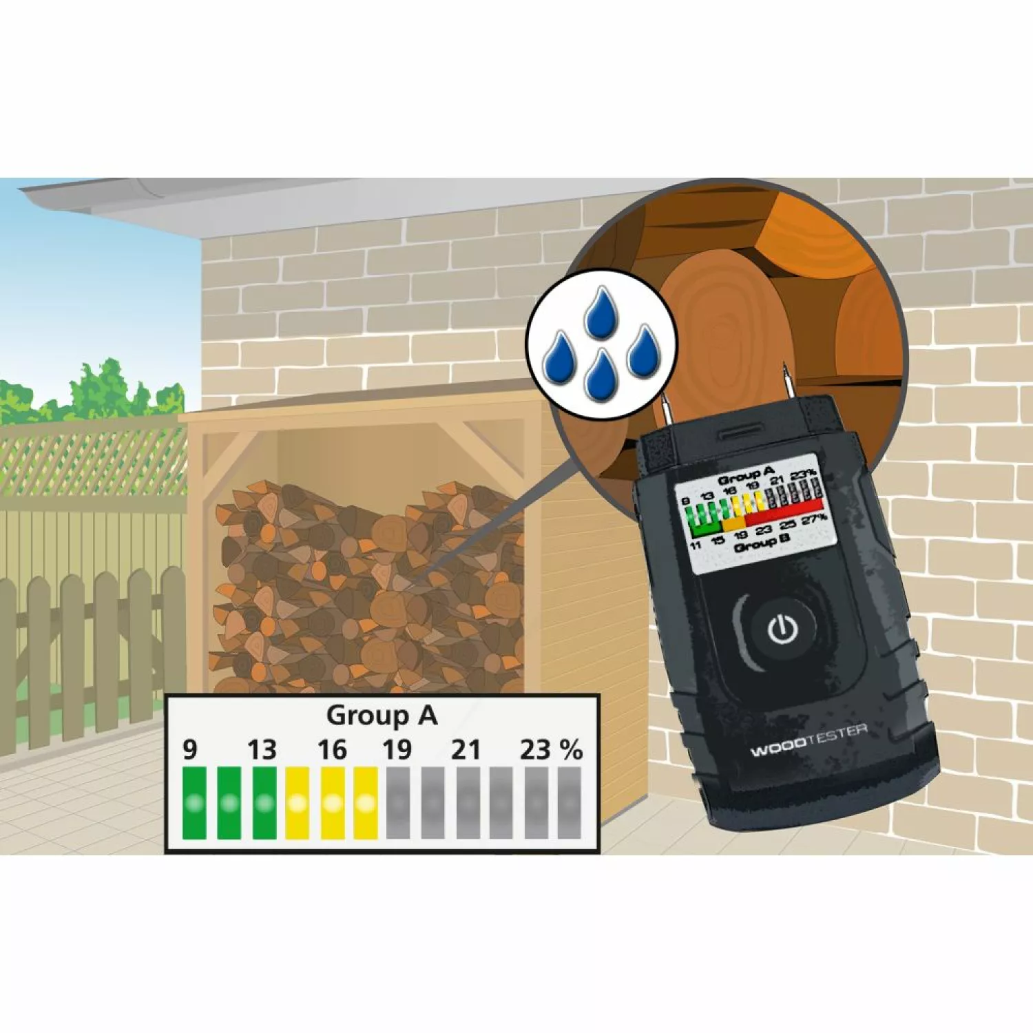 Laserliner 082.006A - Appareil de mesure infrarouge WoodTester-image