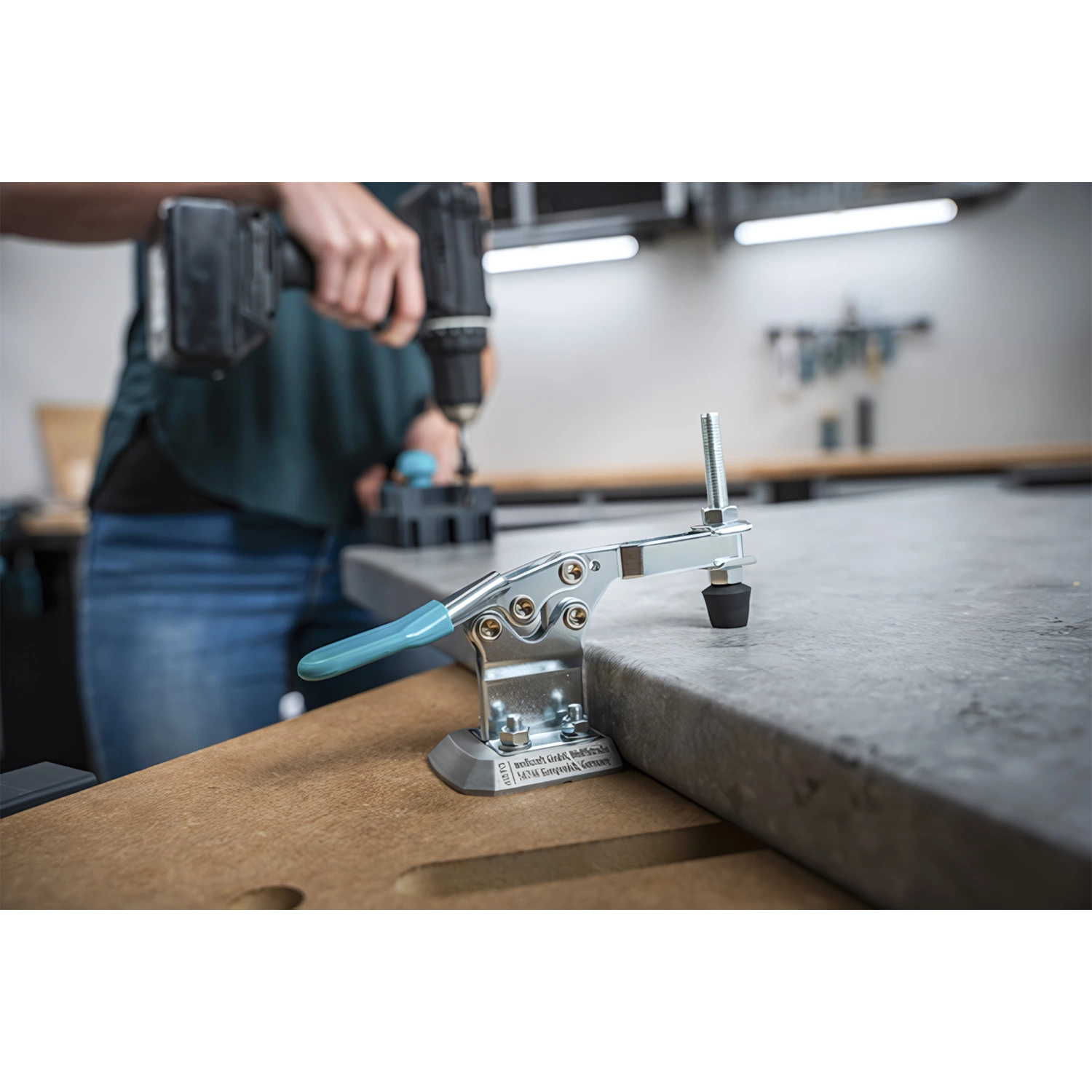 Wolfcraft 6893000 Mobiele Snelspanner voor werkbank - 38mm - 150kg-image