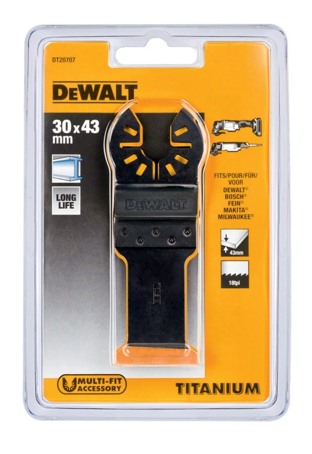 DeWALT DT20707 Multitool universeel titanium zaagblad - 30mm-image