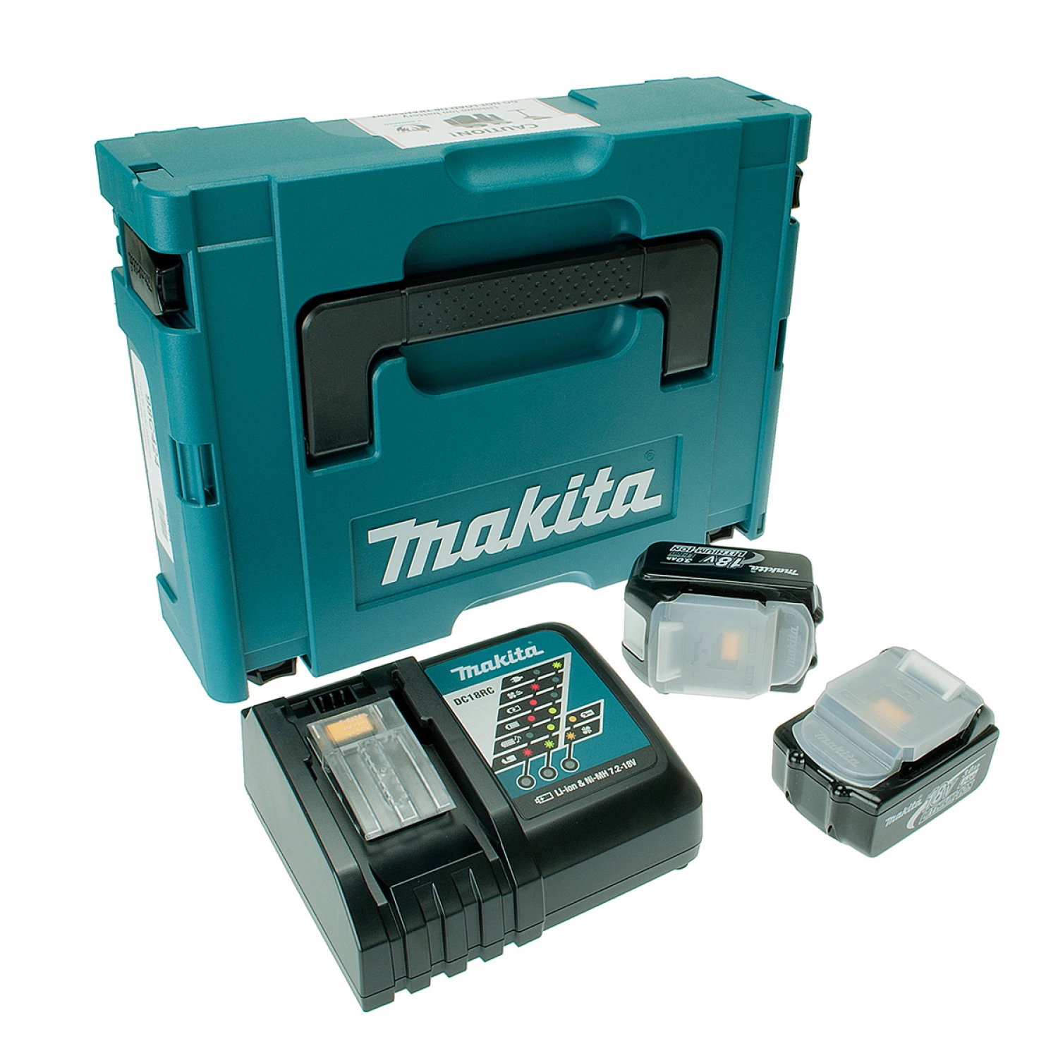 Makita 196693-0 Kit démarrage 2x Batteries 3,0 Ah 18V + chargeur - MAKPAC - BL1830 - DC18RC-image