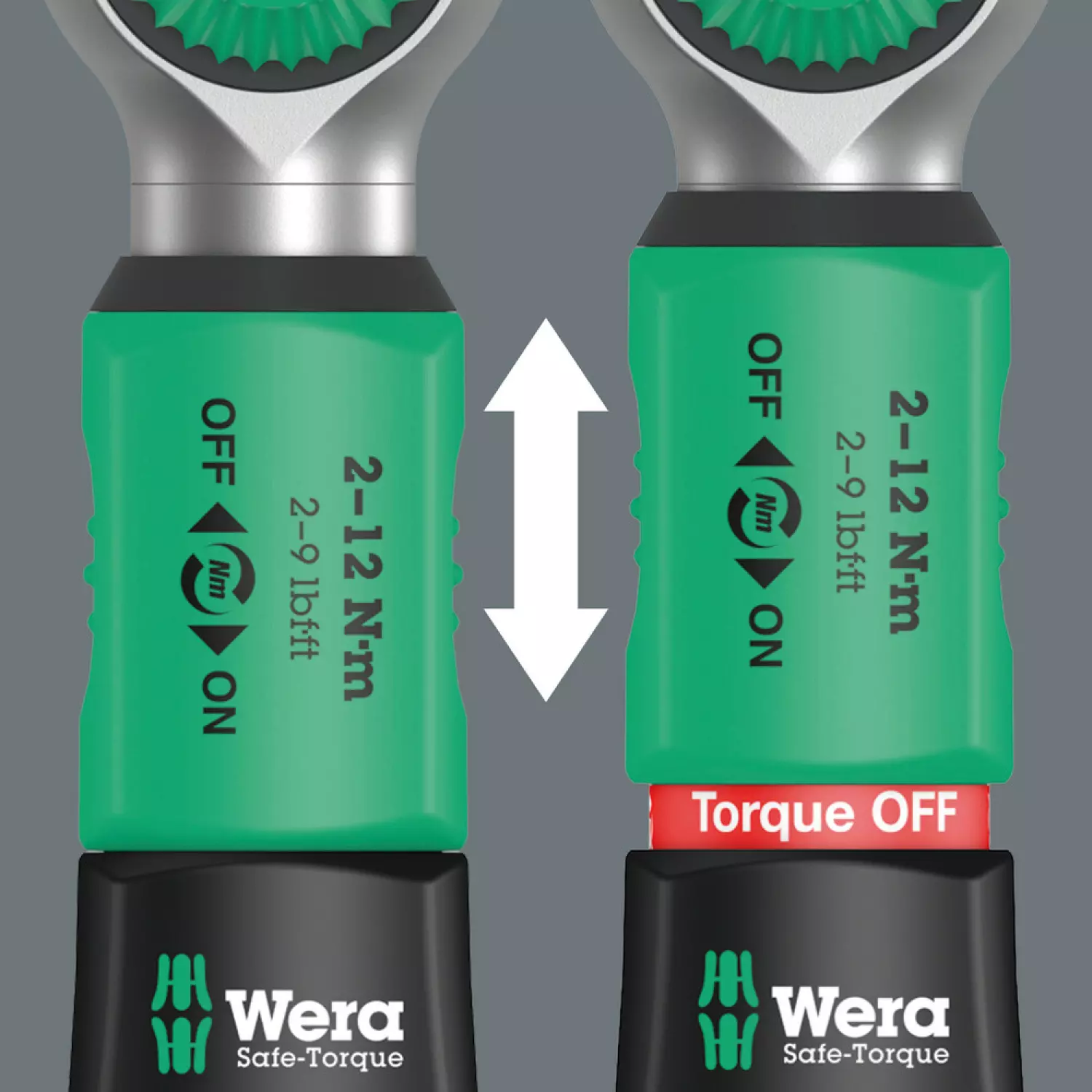Wera 05075830001 Safe-Torque A 1 Jeu de clés dynamométriques avec cliquet commutable - 2-12 Nm - 1/4"-image