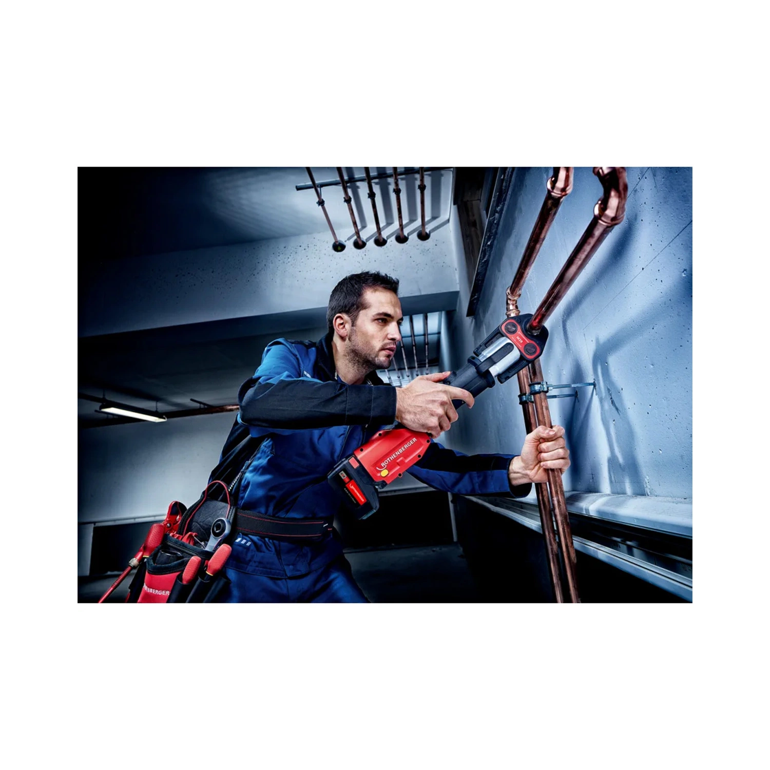 Rothenberger 1000001926 Romax 4000 18V accu perstang set (1x 4.0Ah accu + lader) incl. U bekken - 16-20-25mm - CAS-image