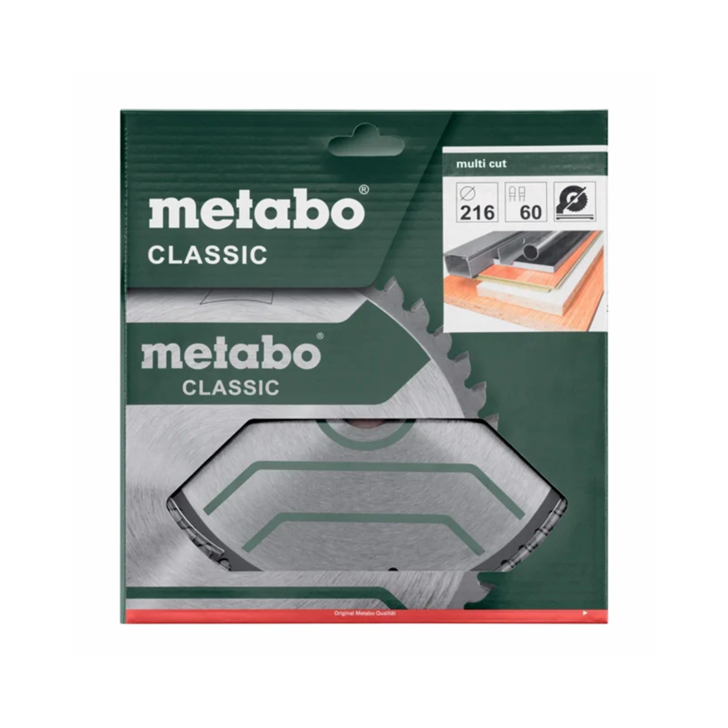 Metabo 628066000 Multi Cut Cirkelzaagblad - 216 x 30 x 60T - Hout / Epoxy / Aluminium / Kunststof