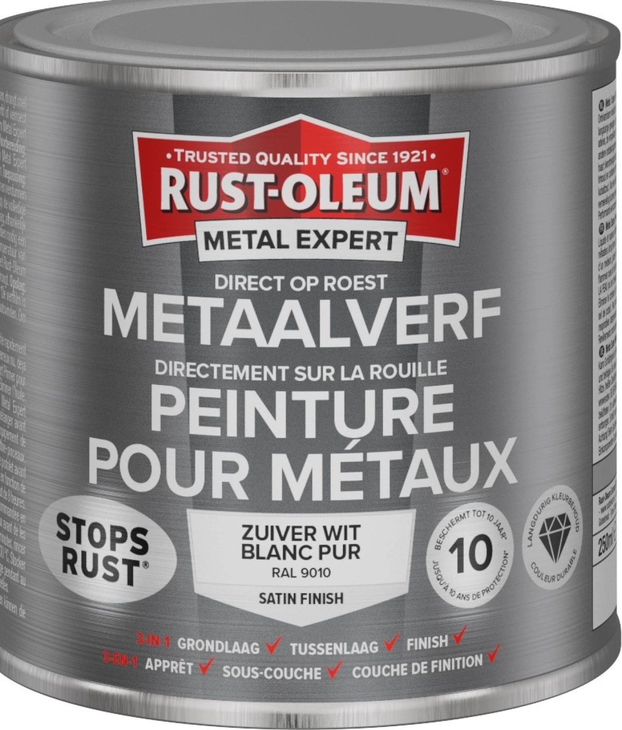 Rust-Oleum MetalExpert Zijdeglans - RAL 9010 zuiverwit - 0,40L-image