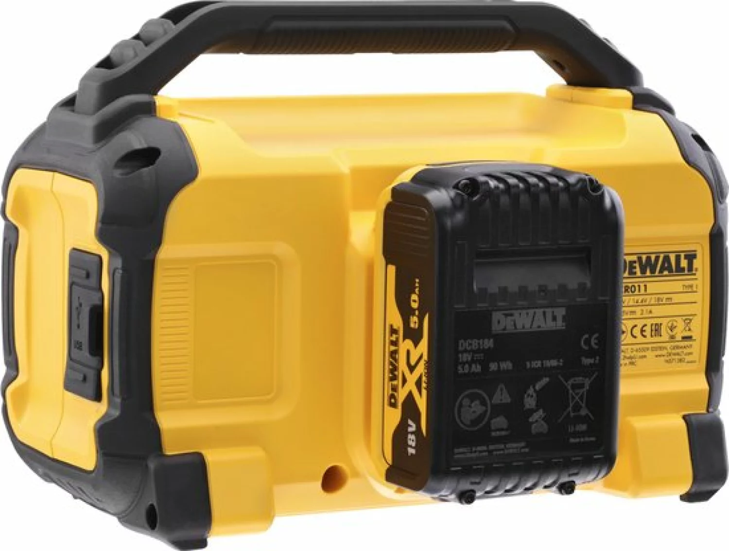DeWALT DCR011-XJ 10,8V / 18V / 54V Li-ion XR accu bluetooth speaker-image
