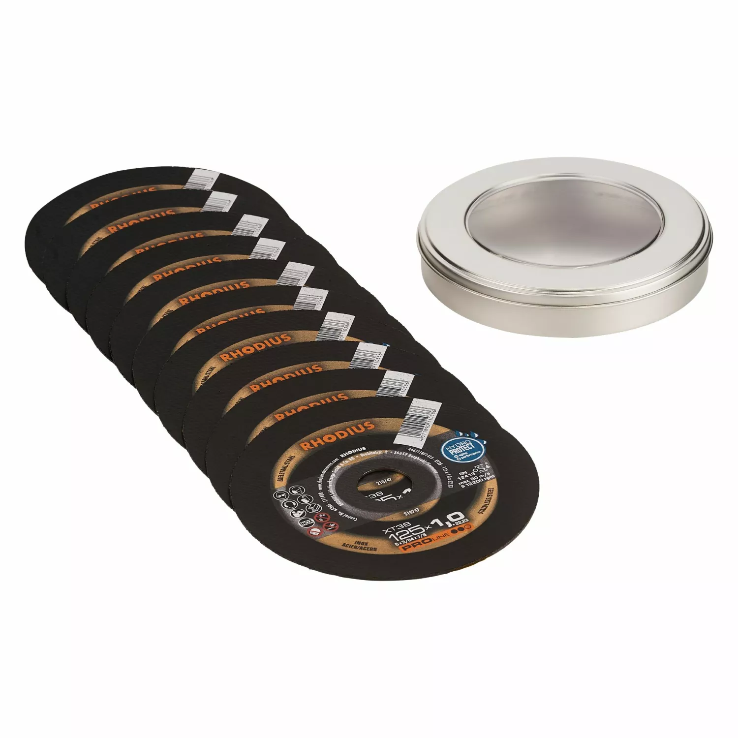 Rhodius 210747 XT38 Pack PROline ll Disque à tronçonner extra fin 125x1,0x22,23 (10 pcs)-image