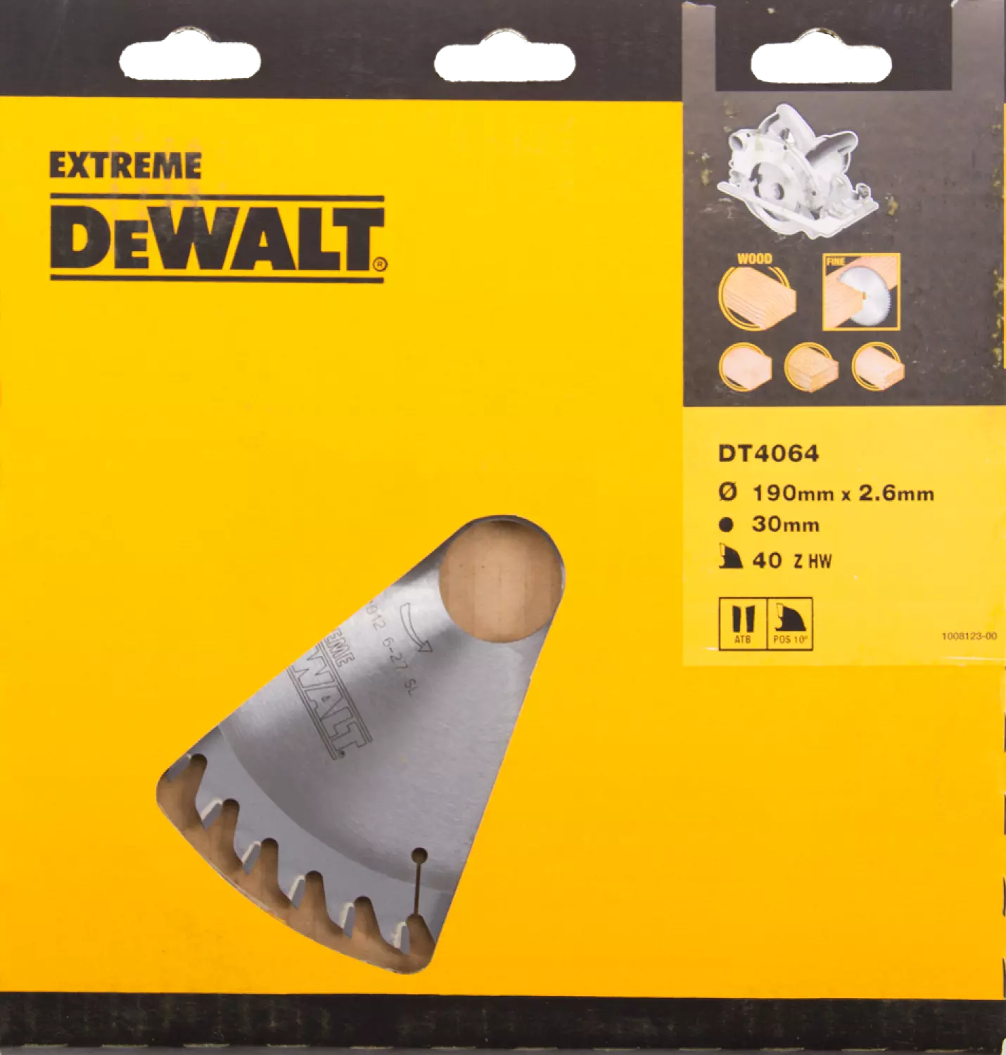 DeWALT DT4064 Lame de scie circulaire Extreme, 190 x 30 x 40, bois / stratifié-image