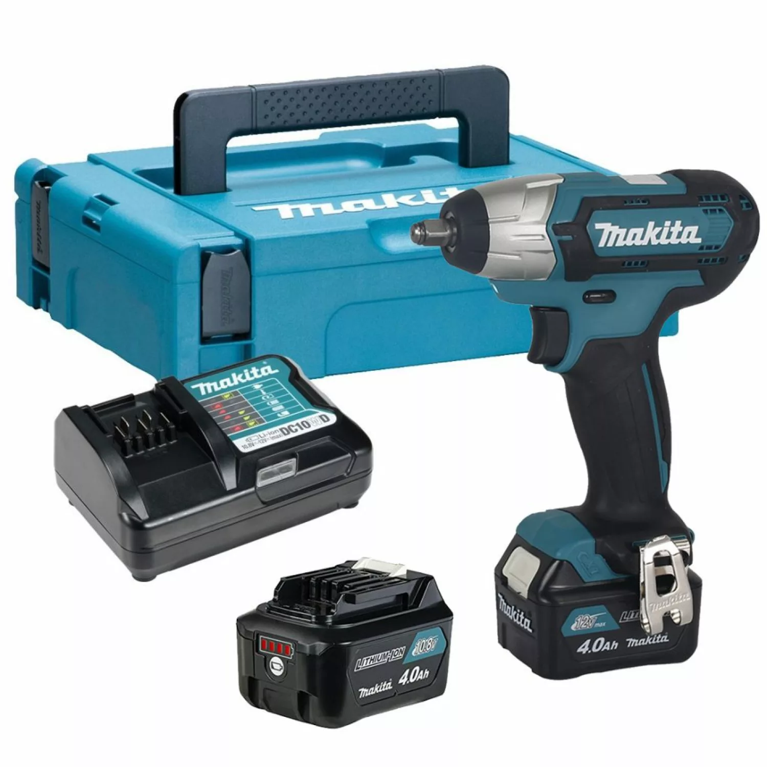 Makita TW140DSMJ 10,8V Li-Ion Accu slagmoersleutel set (2x 4.0Ah accu) in Mbox - 140Nm - 3/8"-image