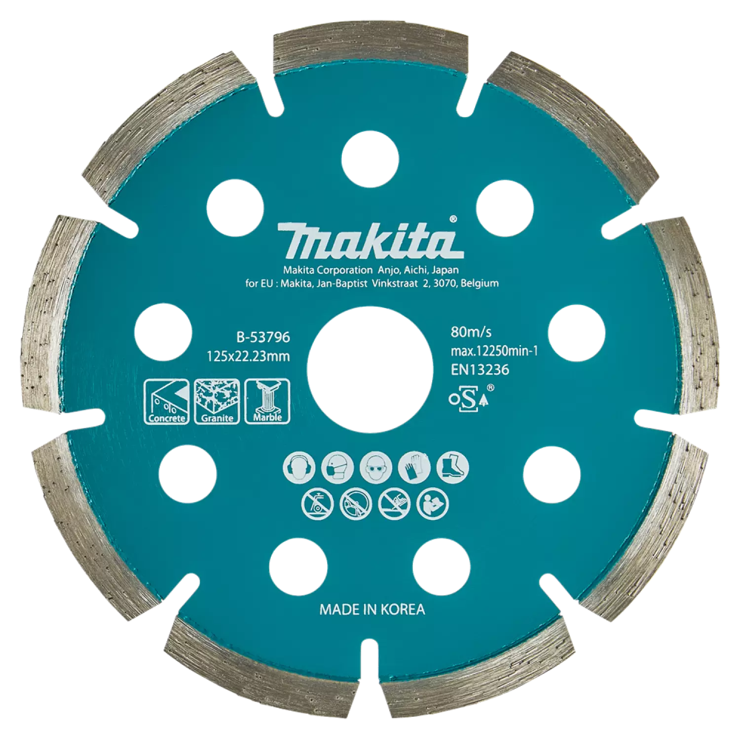 Disque Diamant Makita B -53796 - 125 x 1,6 x 22,23 mm - Béton-image