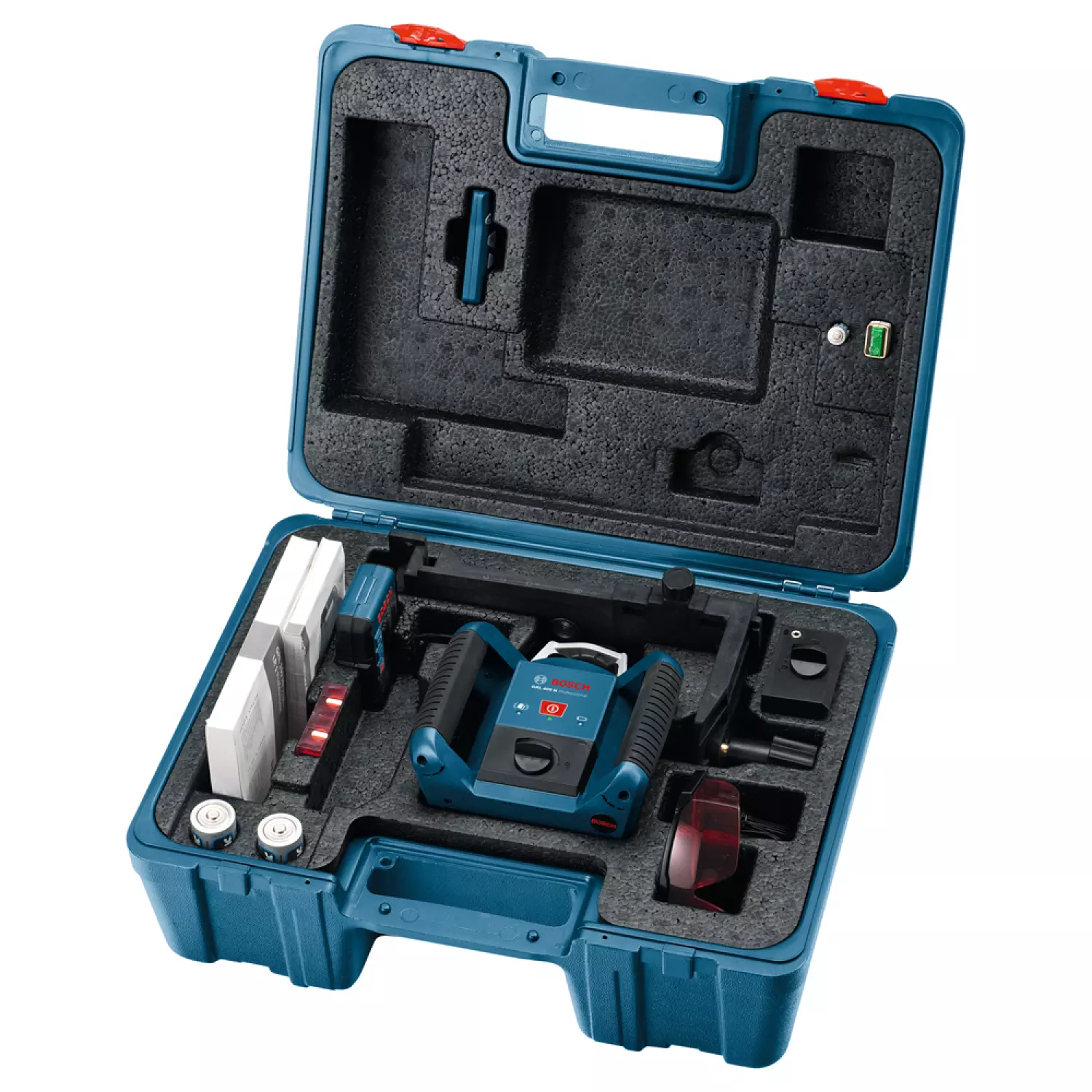 Bosch GRL 400 H rotatie laser + LR 1 ontvanger in koffer + GR 2400 meetlat + BT 152 statief-image