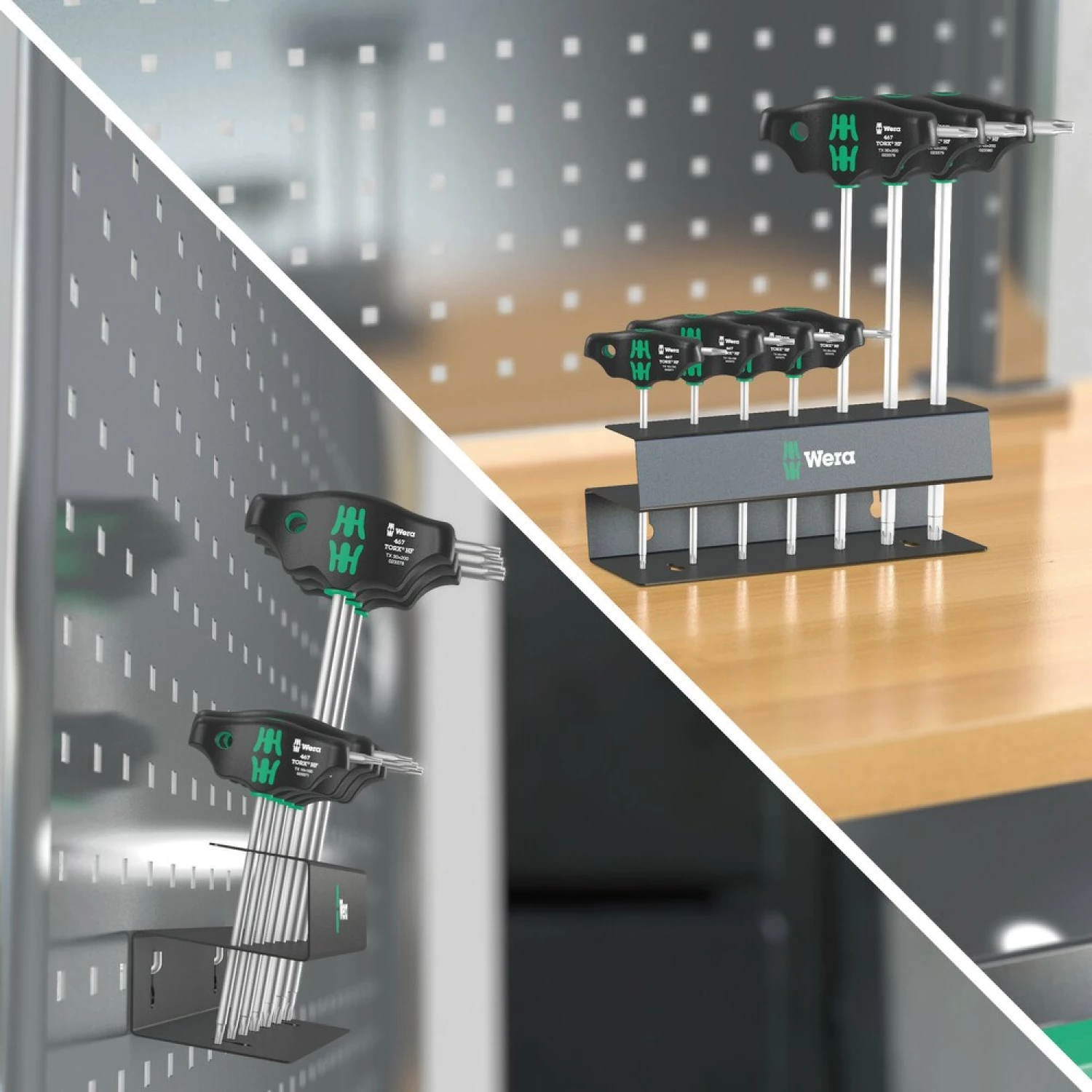 Wera 05023456001 7-delige 467/7 HF Set 2 Torx T-greep Schroevendraaierset in metalen rek - met vasthoudfunctie-image