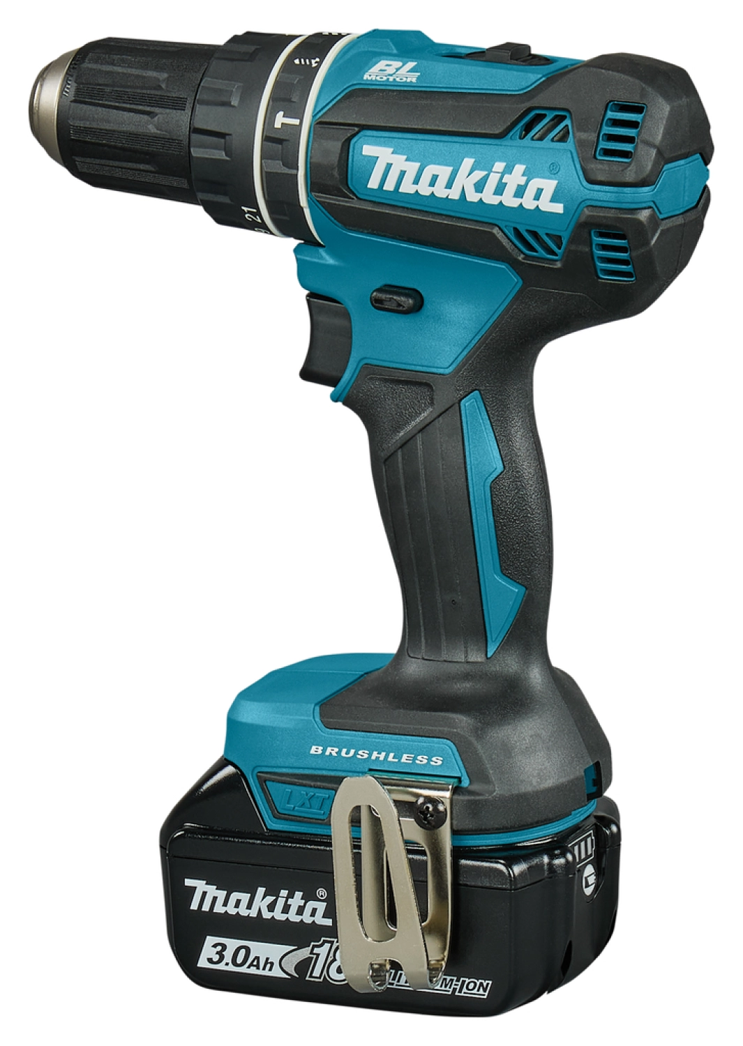 Makita DHP485SFE 18V Li-Ion kit Perceuse-visseuse sans fil (2x 3.0Ah batterie) en coffret - sans charbon-image