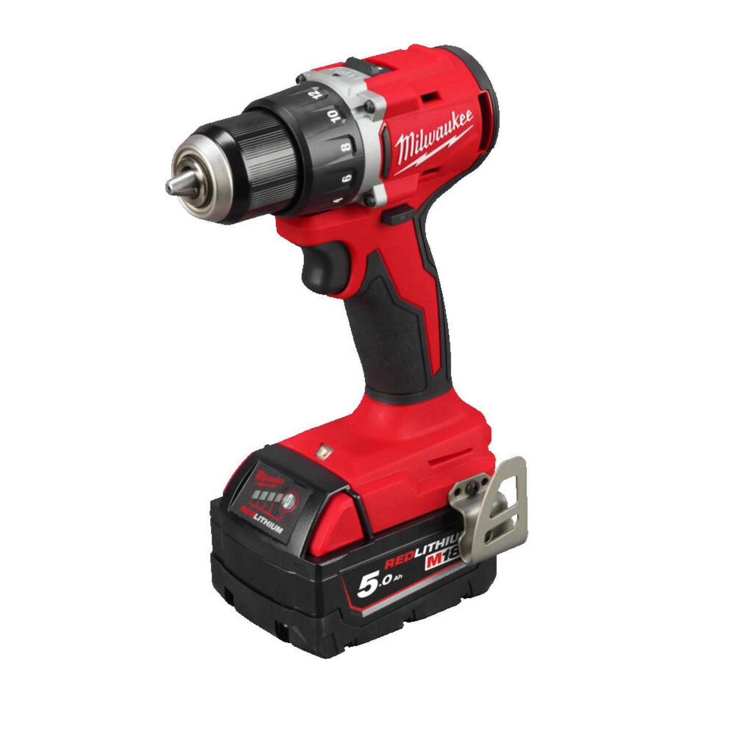 Milwaukee M18 BLDDRC-502C 18V Li-ion accu boor-/schroefmachine (2x 5.0Ah accu) set in koffer-image