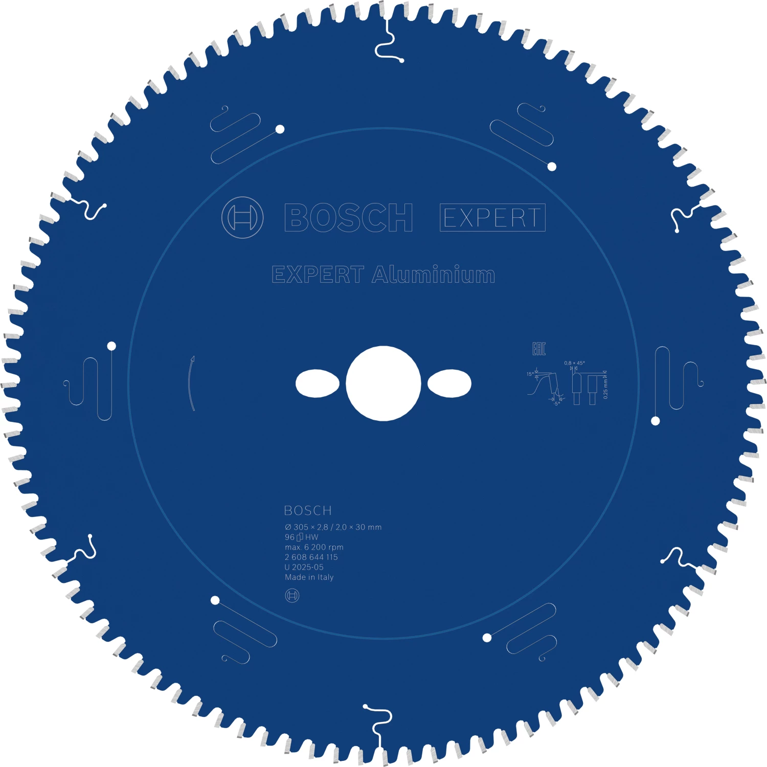 Bosch 2608644115 EXPERT cirkelzaagblad - 305 x 30 x 96T - aluminium-image