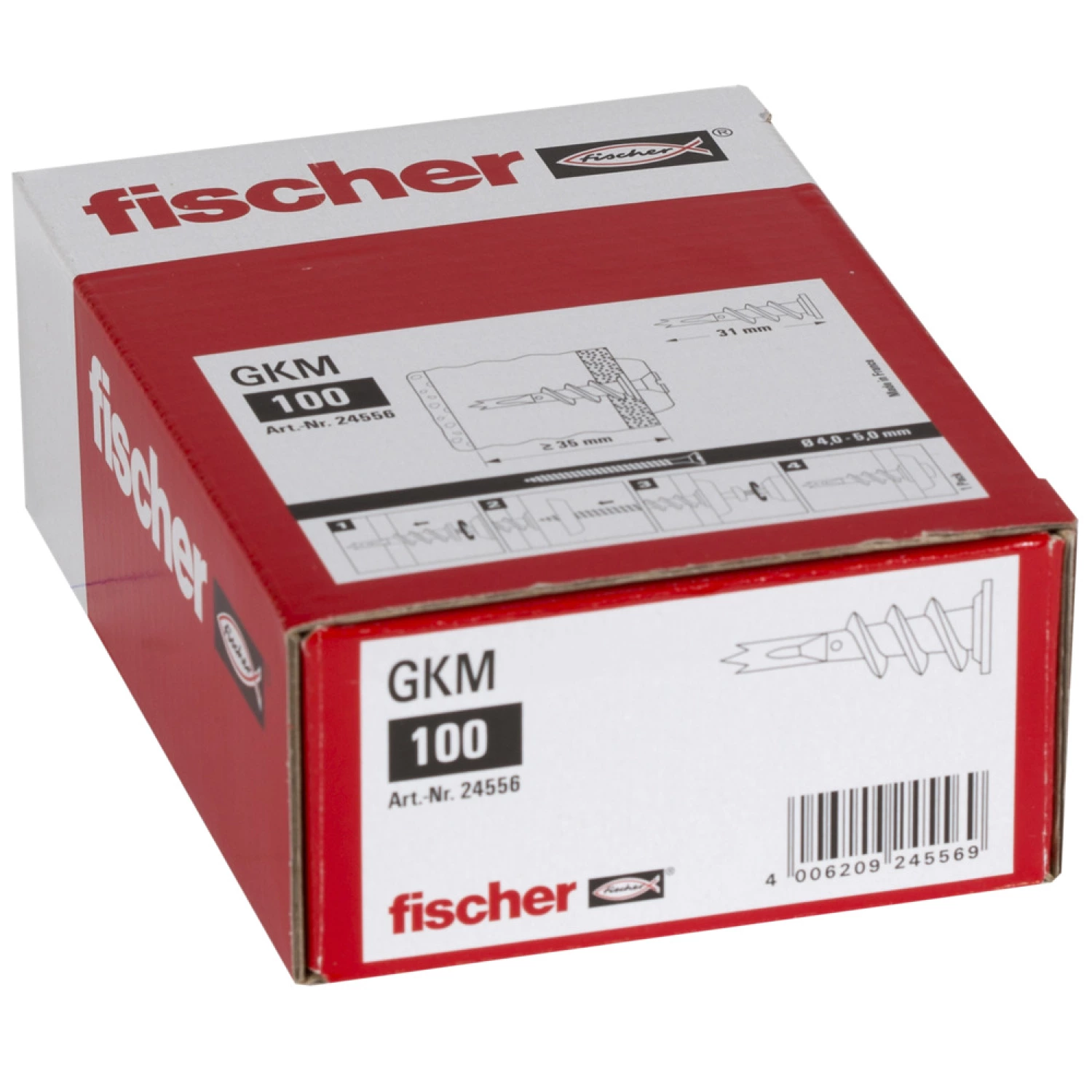 fischer 24556 - Cheville métallique GKM pour plaques de plâtre (100pcs) GKM-image