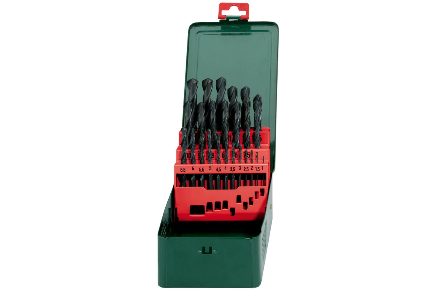 Metabo 627152000 25 piece HSS-R metal drill bits in metal case-image