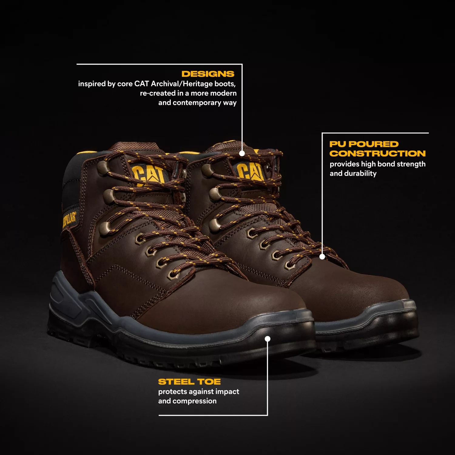 Caterpillar Striver chaussure de sécurité S3 Marron - Taille 41 - UK 7-image