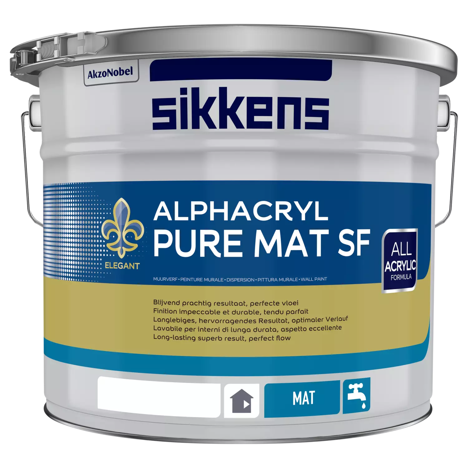 Sikkens Alphacryl Pure Mat SF Wit 5L-image