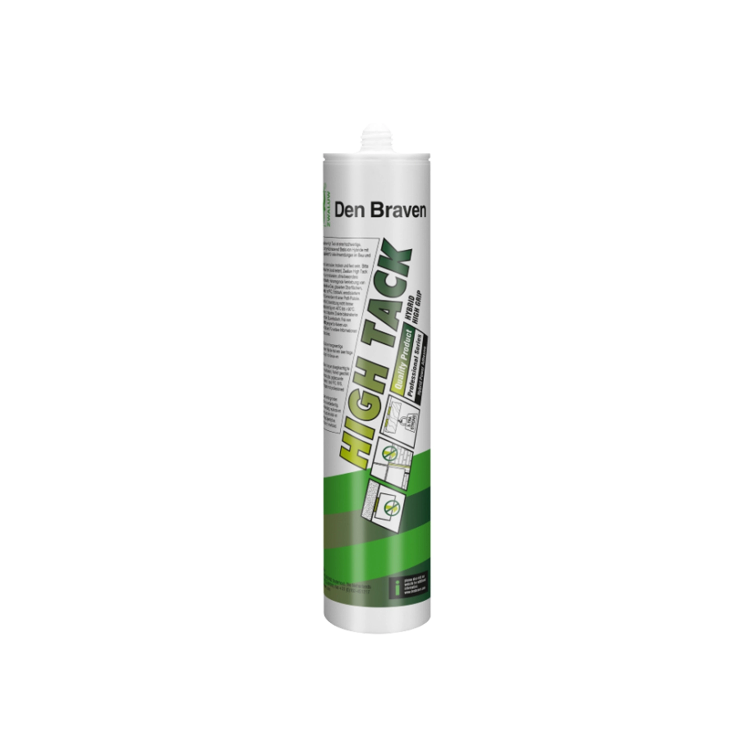 Zwaluw Hightack blanc dans caisse verte (12 tubes de 290 ml)-image