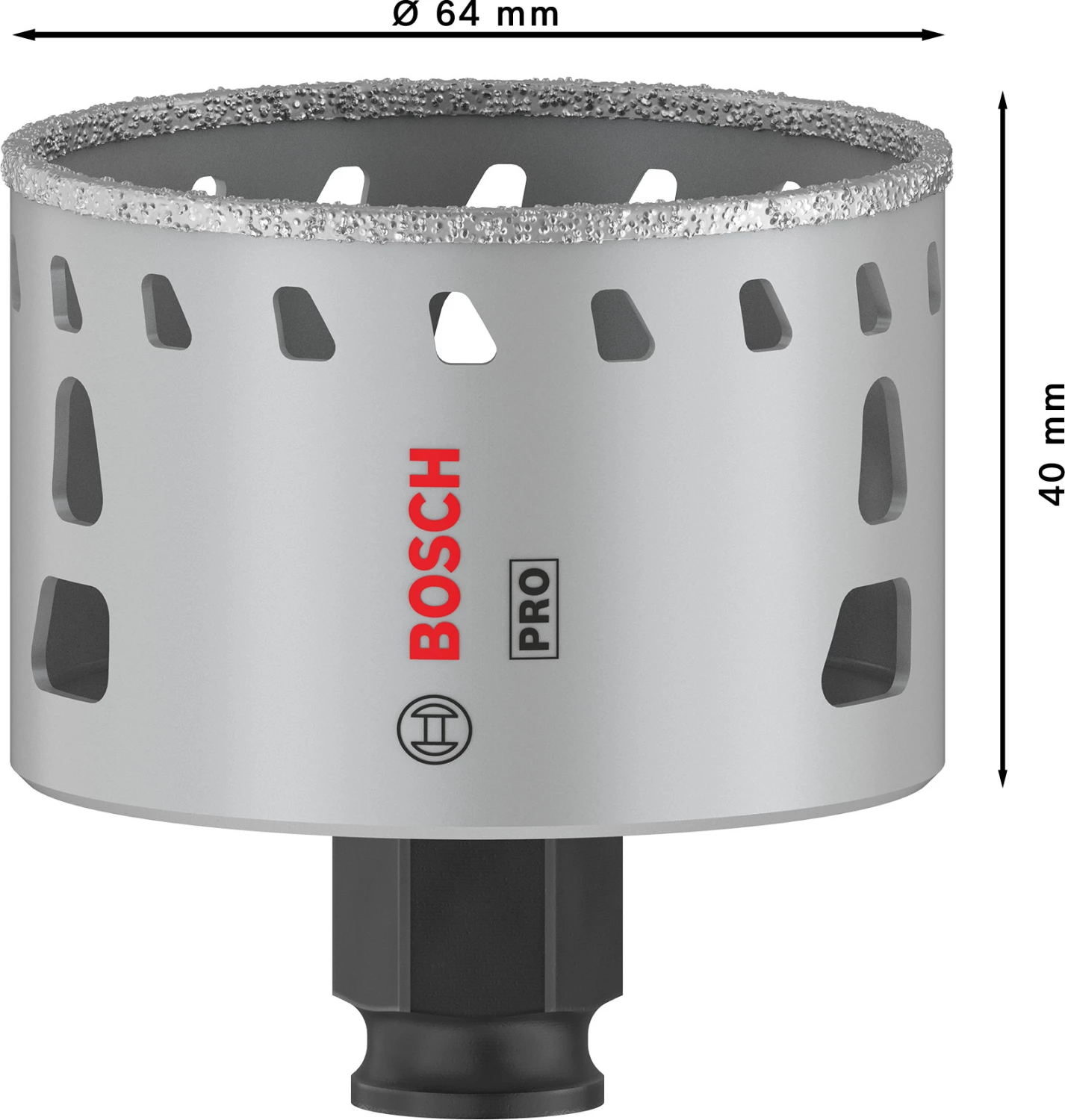 Bosch 2608901566 Scie cloche diamantée PRO Tile PC Plus pour carrelage - 64 mm-image
