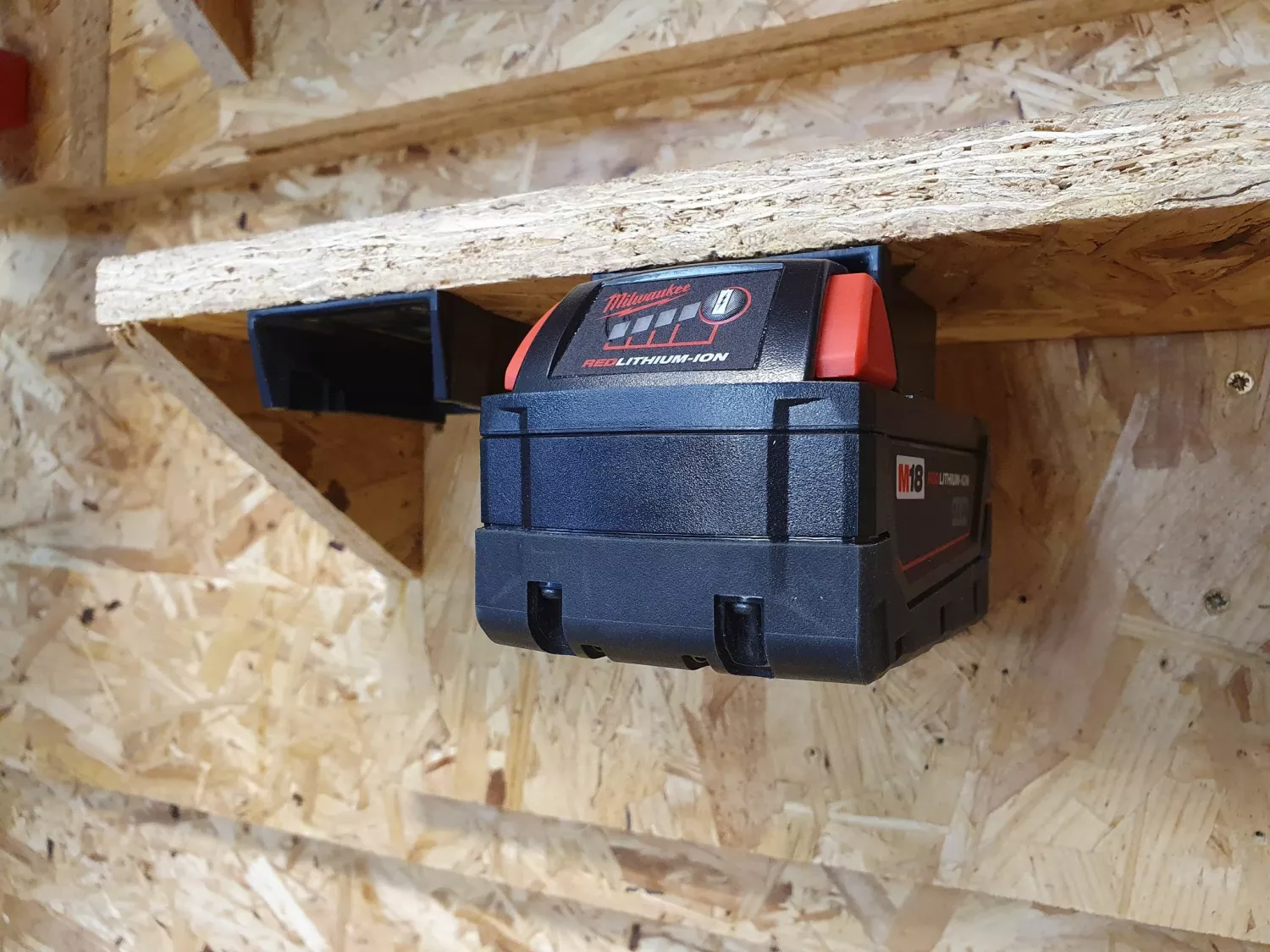 StealthMounts BM-MW18-BLK-6 Accuhouder voor Milwaukee M18 - Zwart - 6-pack-image