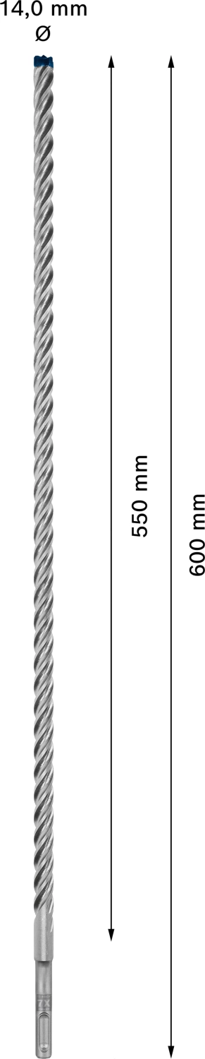 Bosch 2608900125 EXPERT Foret SDS Plus-7X - 14x550x615mm-image