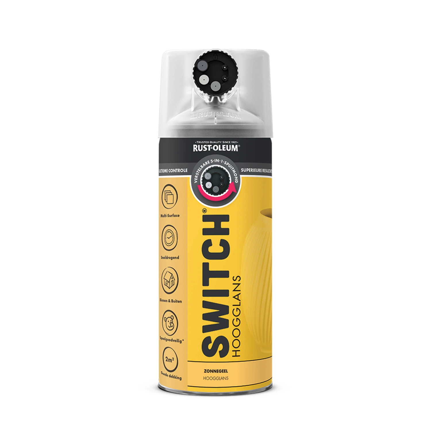 Rust-Oleum Switch Spuitlak - Hoogglans Zonnegeel - 400ml-image