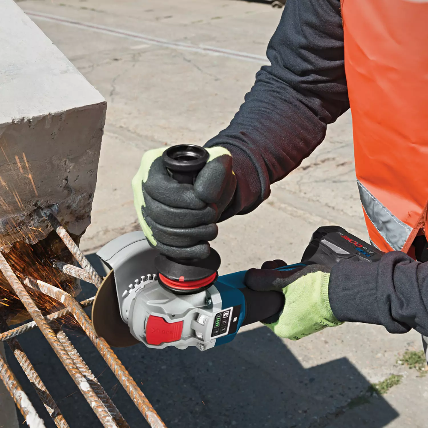 Bosch GWX 18V-10 SC 18V Li-Ion accu X-LOCK haakse slijper body - 125mm - koolborstelloos-image