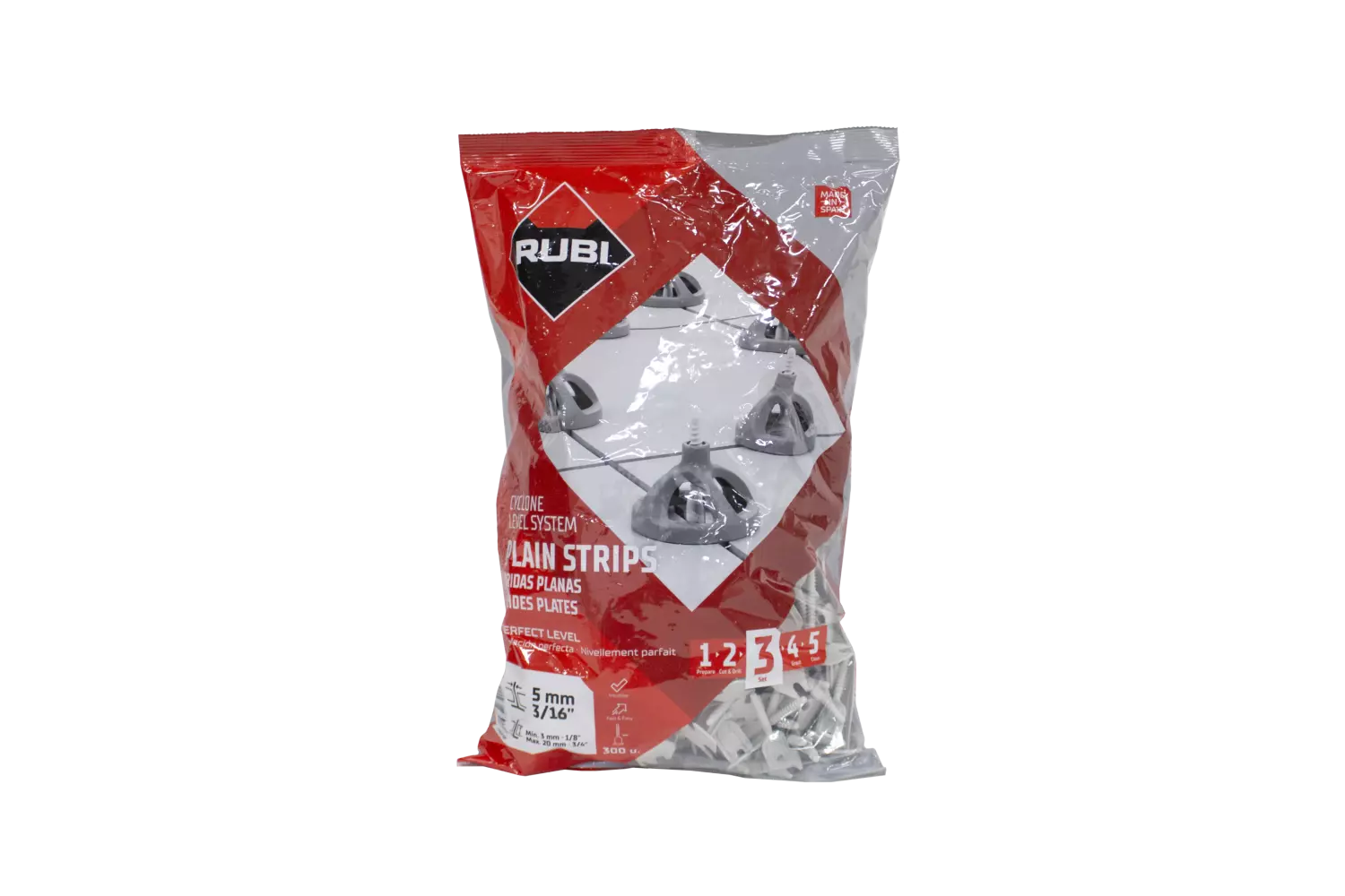Rubi 35901 Bande plate Cyclone - 5,0 mm (300 pièces)