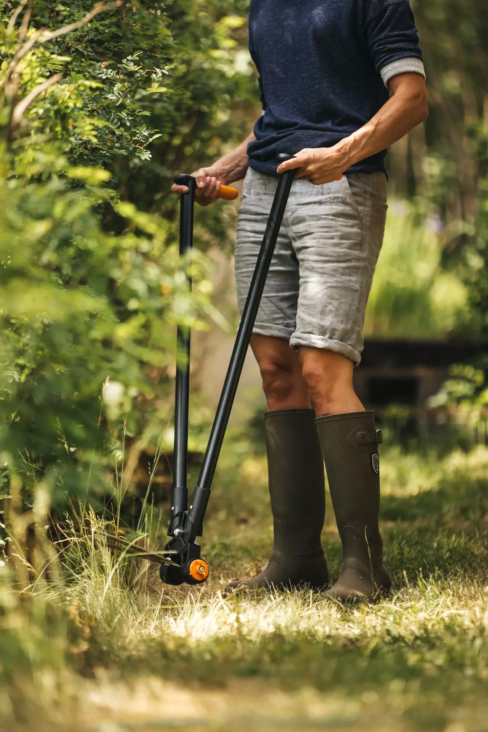 Fiskars - Cisaille à levier multifonctions pour haies & gazon - 2,5 m - PowerLever - GS53-image