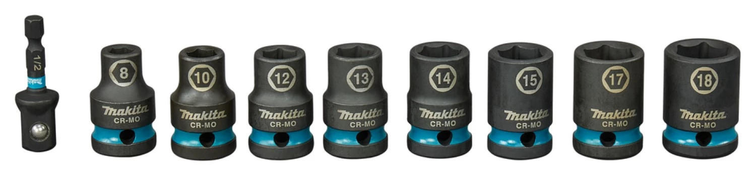 Makita E-16645 Impact Black Krachtdoppenset - 9-delig - 1/2'' VK-image
