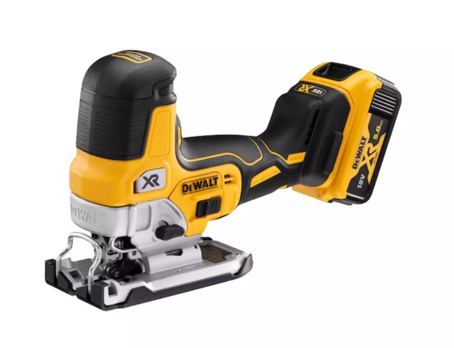 DeWALT DCS335P2 18V XR Li-Ion accu decoupeerzaag set (2x 5.0Ah accu) in TSTAK - T-greep - variabel - koolborstelloos-image