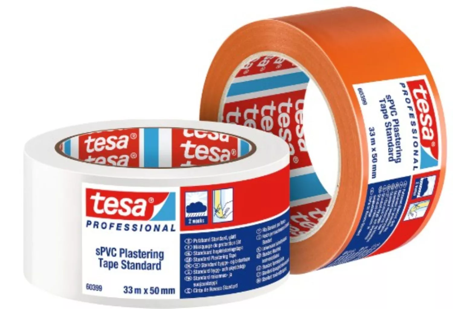Tesa 60399 Geplastificeerde PVC tape - 50 mm x 66 m-image