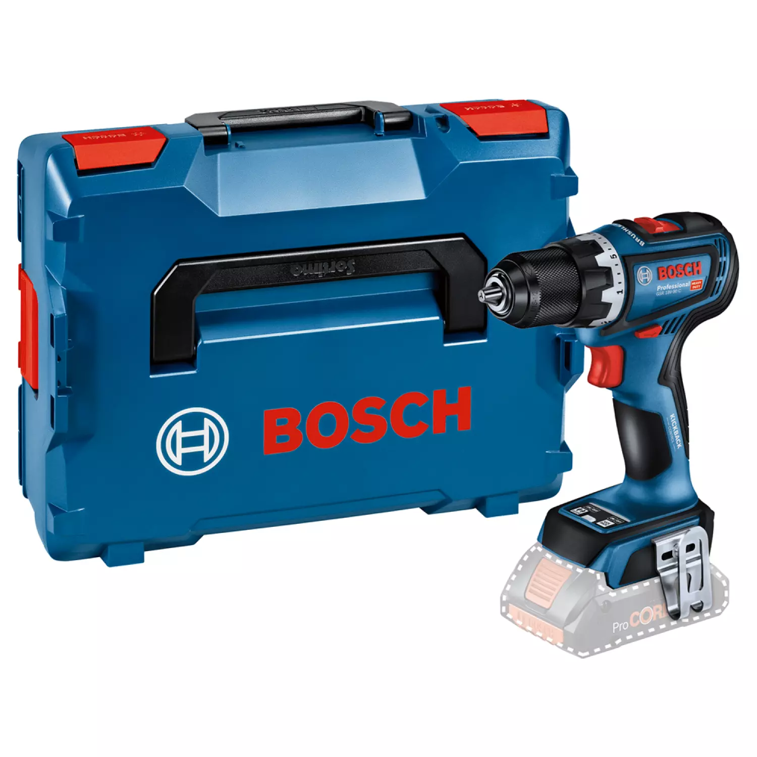 Bosch GSR 18V-90 C 18V Li-ion Batterie visseuse sans fil corps dans L-Boxx - 64 Nm-image