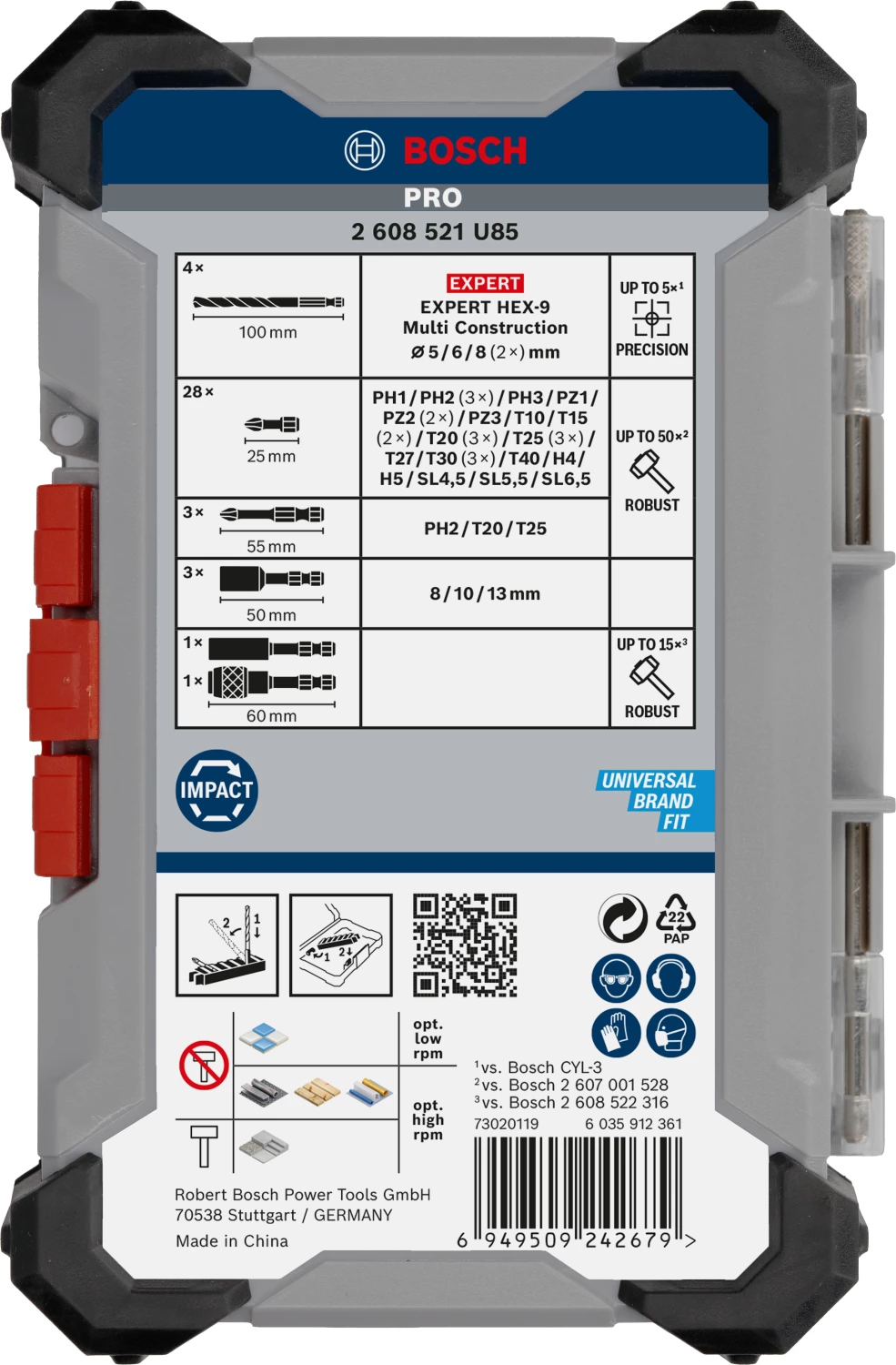 Bosch 2608521U85 40-delige PRO Impact schroefbits en Multi Construction boren - gemengde set-image