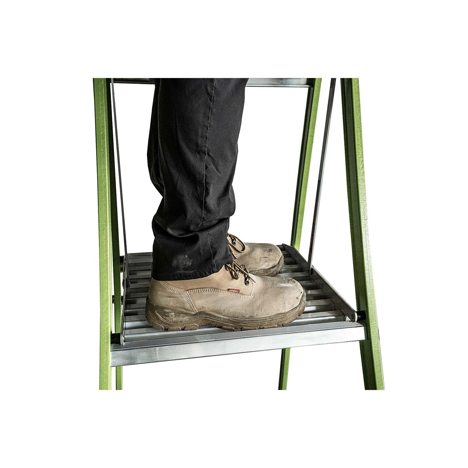 Little Jumbo 48424306 Little Giant Fortress escabeau de palier - Simple - Fibre de verre - 1 x 6 marches - max. hauteur de travail 3,65m
