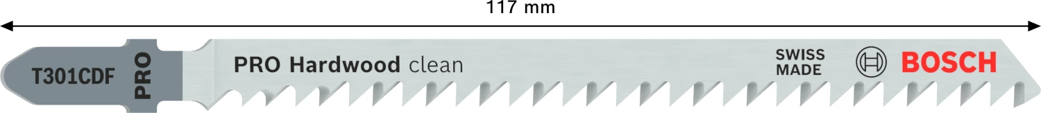 Bosch PRO T301CDF Hardwood clean decoupeerzaagblad - 117mm - hout (5st)-image